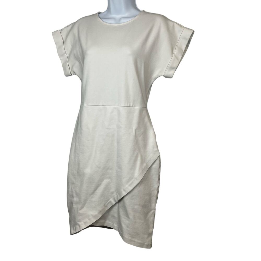 Express Short Sleeve Bodycon Tulip Skirt Dress Small White